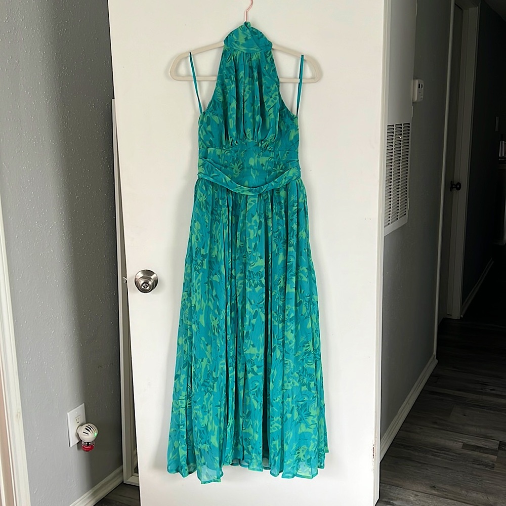 Blue/green maxi dress NWT